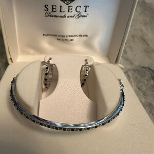 Sapphire and diamond bracelet and earrings